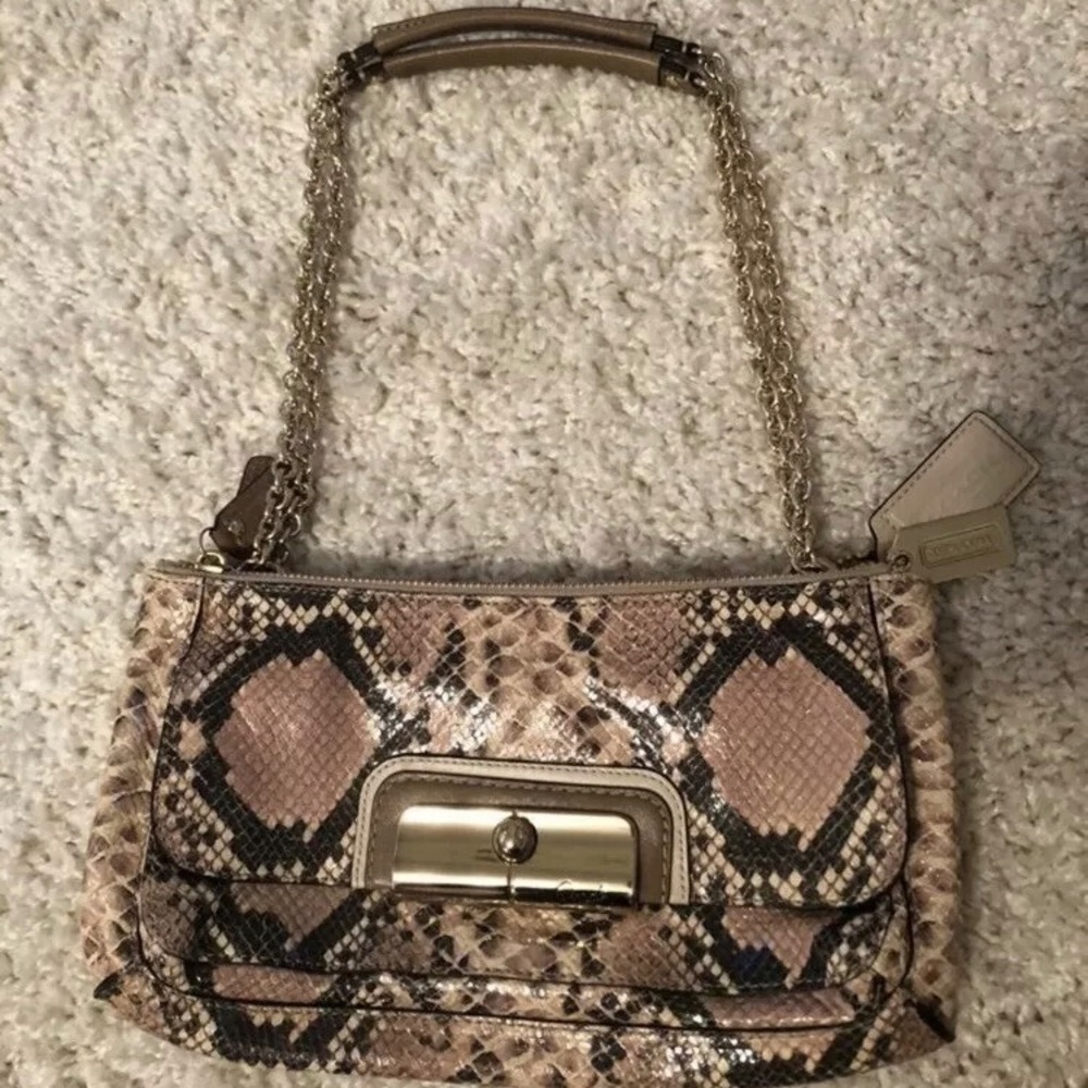 Coach Embossed Faux Python Innovation Leather Bag - image 1